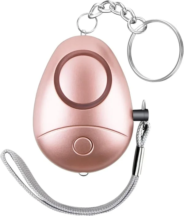 Sikker lyd sikkerhed personlig alarm til kvinder, børn, ældre, nødsikker personlig alarm med LED lommelygte