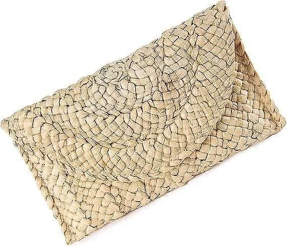 Strå Aften Clutch Taske Strå Crossbody Taske Sommer Strandtasker til Kvinder Strå Vævet Konvolut Taske Fest Totes til Aftenfest