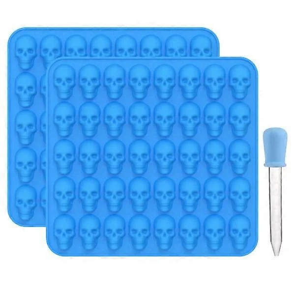 Candy Molds, Mini Skull Gummy Chocolate Molds for Halloween