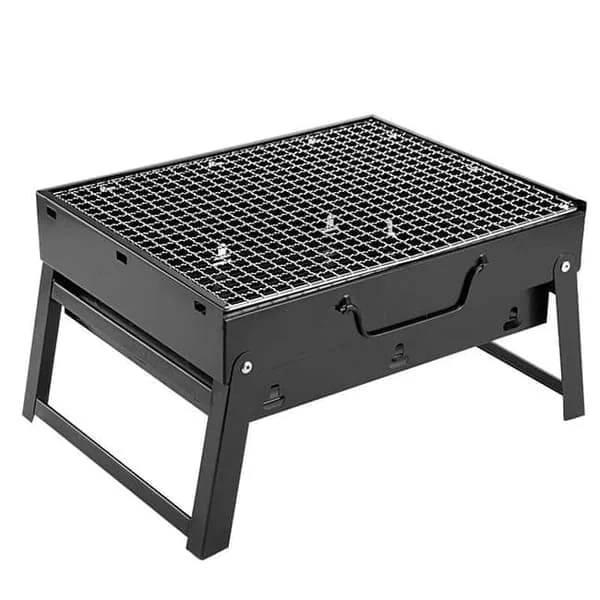 Bärbar kolgrill – Stor hopfällbar utomhusgrill för camping och trädgård