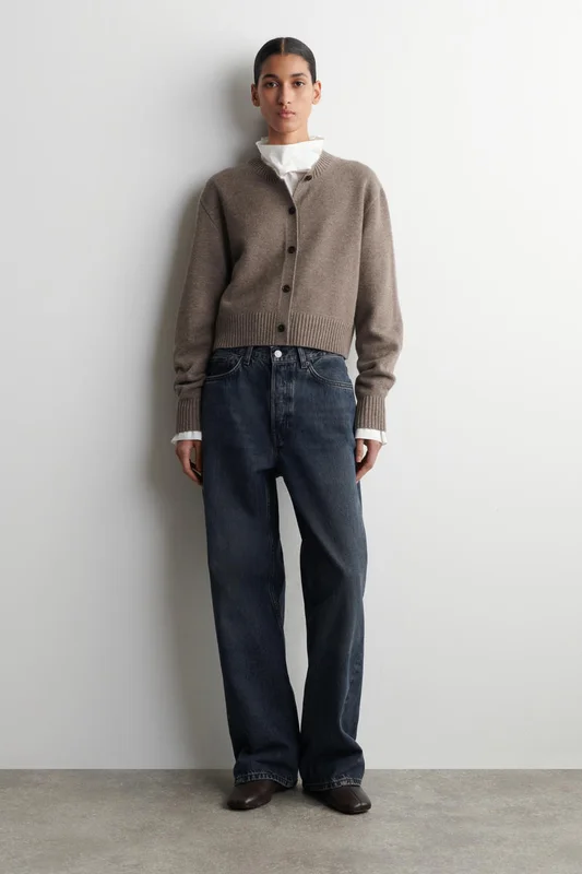 COS Women's Merino Wool Cardigan in Beige