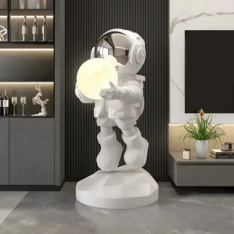 AliExpress - Astronauten-Skulptur, Astronaut, groß, bodenstehend, Wohnzimmer-Dekoration, Innenbereich, Heimstatue, Dekoration
