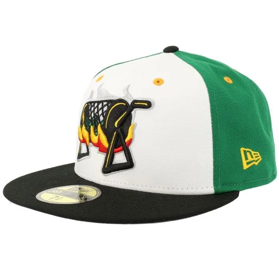 New Era - MiLB Grønn fitted Caps - Albuquerque Isotopes Green Chile Cheeseburgers Milb Theme 59FIFTY Black Fitted @ Hatstore
