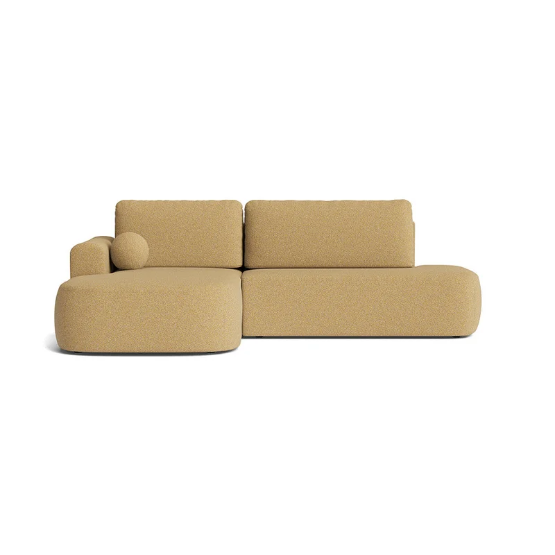Monza chaiselong sovesofa, venstrevendt med opbevaring - Puente Gul - 286x175x90cm - Udslået som seng 215x140cm - Sofa, sovesofa, chaiselong