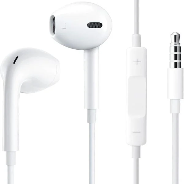 Øretelefoner for iPhone, In-Ear-øretelefoner med ledning, stereolyd-øretelefoner med mikrofon og volumkontroll Kompatible med iPhone iPad MP3 Sams