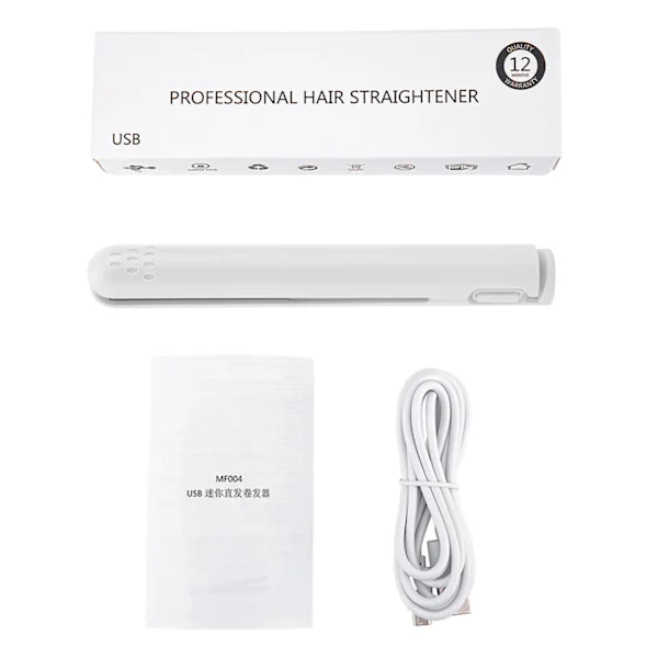 Mini 2-i-1 rettetang USB keramisk oppvarming rettetang krølltang