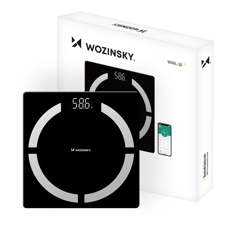 Wozinsky WIWL-30 Smart Bluetooth baderomsvekt - svart