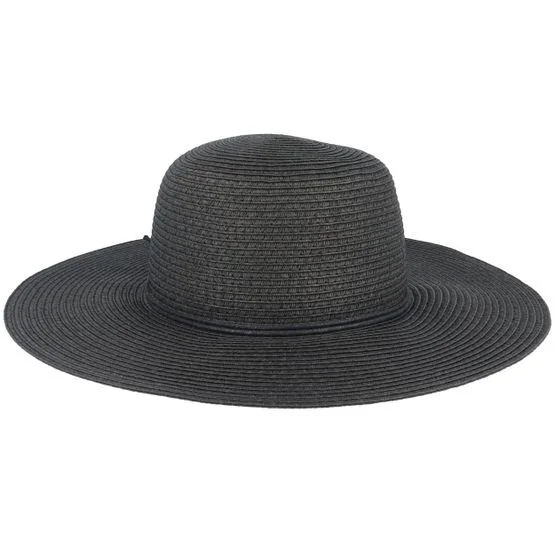 Coal - Sort straw Hat - The Seaside Black Sun Hat @ Hatstore