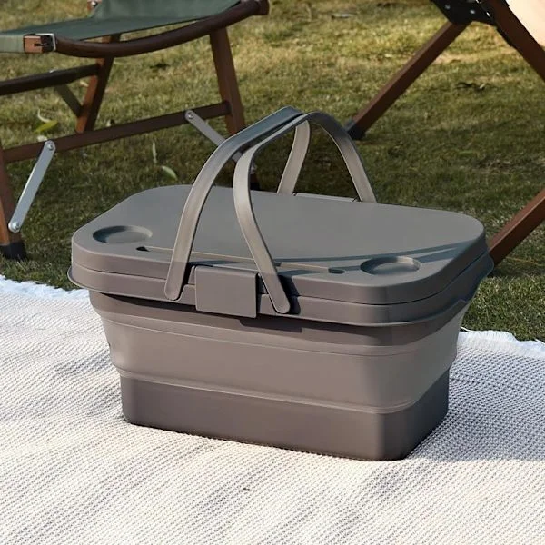 Portable Storage Basket Outdoor Camping Sailing Basket Collapsible Multifunctional Picnic Basket Outdoor Folding Box