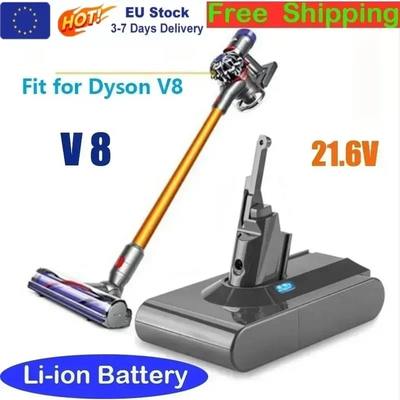 AliExpress - Dyson V8 21,6 V 12800 mAh Ersatzakku für Dyson V8 Absolute Cord-Free Vacuum Handstaubsauger Dyson V8 Akku