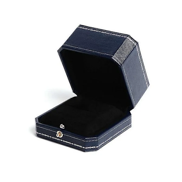 Luxury Ring Box Vintage Design Jewelry Box Perfect Engagement Prop Valentine's Day Wedding Gifts Blue