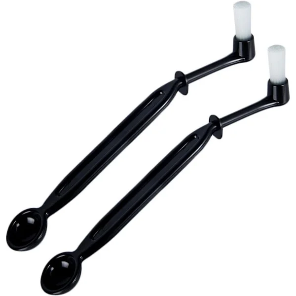 Kaffemaskinsborste Rengöringsborste Nylon Espressomaskin Borste Kvarnborste Kaffereengöringsverktyg med Sked (2-pack)