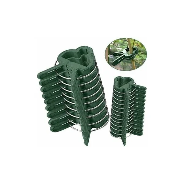 IC Växtstöd Plantclips 60 ST Extra Stora Plantclips Stabil Clip för att Säkra Växter Stödjer Plantering (30 Stora + 30 Små)