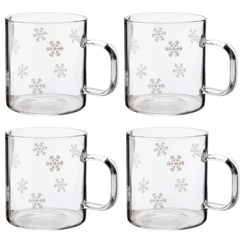 Dorre Isa Snöstjärna glasmugg 4-pack | Dukning & Servering > Muggar & Koppar > Glöggmugg | Bagaren och Kocken