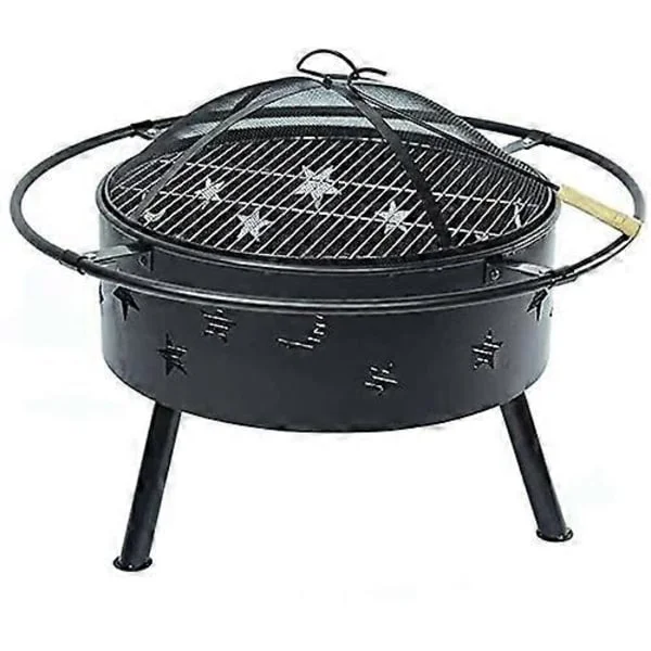 Bålpanne Kompatibel med utendørs bruk, vedfyrt bålpanne, utendørs bål, stort leirbål, vedfyring, terrasse kullgrill, bålpanne