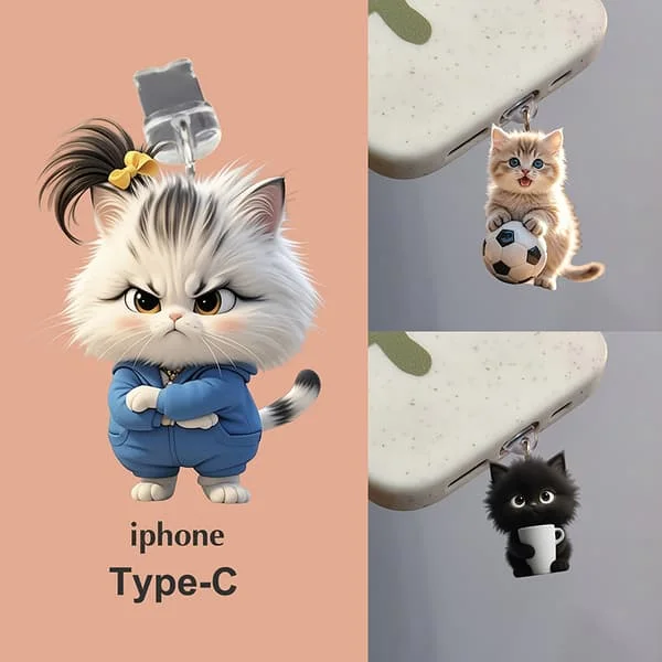 Djur Telefon Dammskydd Akryl Tillbehör Dekoration Dammskydd