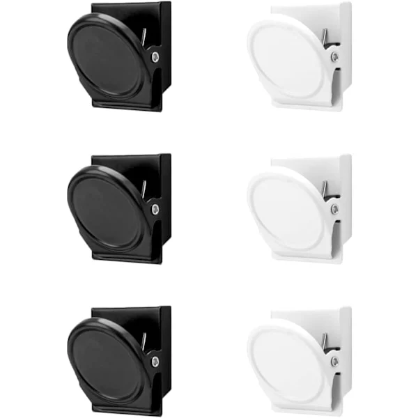 Refrigerator Magnetic Clips 6 Pcs, Strong Whiteboard Magnets Colored Magnetic Clips Scratch-Resistant for Home, Office, School
