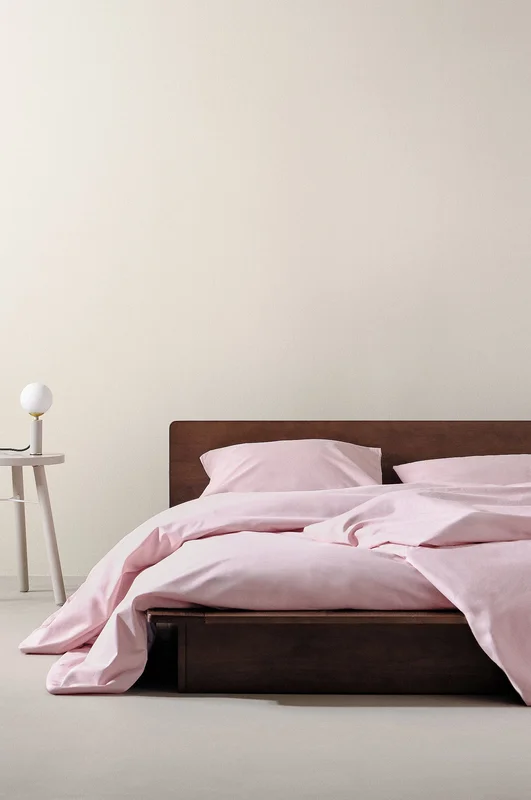 Jotex - Percale Påslakanset Enkelsäng - Ekologisk Puderrosa ZACK - Köp Enkelsäng hos Jotex