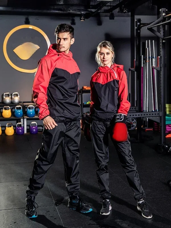 AliExpress - Sauna Anzug Frauen Gym Kleidung Set Männer Pullover Hoodies Tops Laufen Fitness Übung Sportswear Gewicht Verlust Schwitzen Sport Anzug