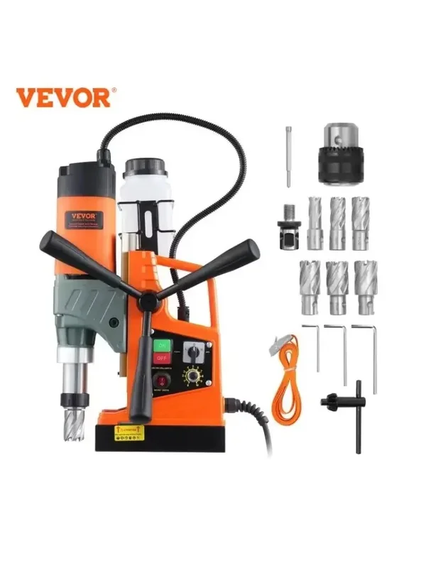 AliExpress - Perceuse magnétique portable VEVOR, moteur 1450W, diamètre de perçage 1,6 pouces, 12500N, pour surfaces métalliques, amélioration de la 