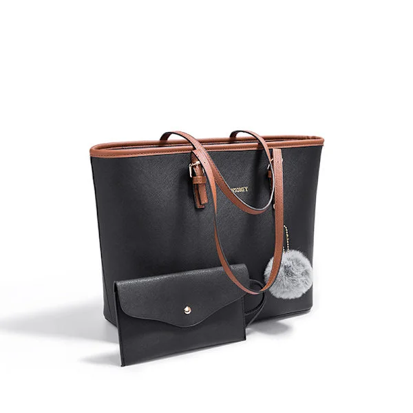 Large Capacity Handbag - Women's Handbags PU Leather Tote Bag, Elegant Women's Bag, Shoulder for Work Shopping Party