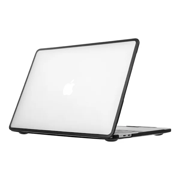 Protective Case Compatible with MacBook Pro 14 A3112 A3401, Black Transparent, Shockproof, Non-slip, Thin and Light Design