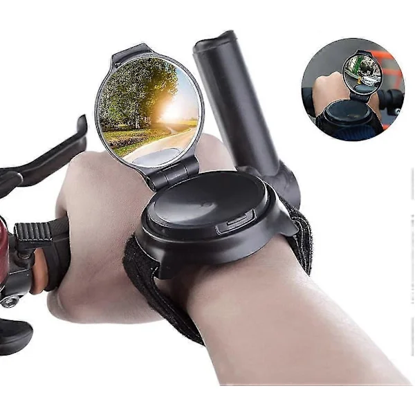 Cykel Spegel, Armbands Cykel Spegel Backspegel, 360 Roterande Spegel Backspegel, Säkerhets Armbandspegel, Cykeltillbehör Säker
