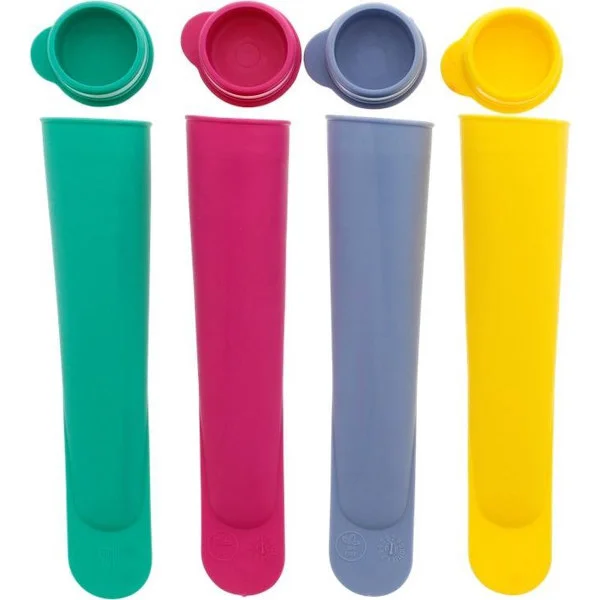 Silikonformar för isglass (4 stycken) - Isformar - Lyxiga isformar - Vattenisformar - Glassmaskin - Calippo