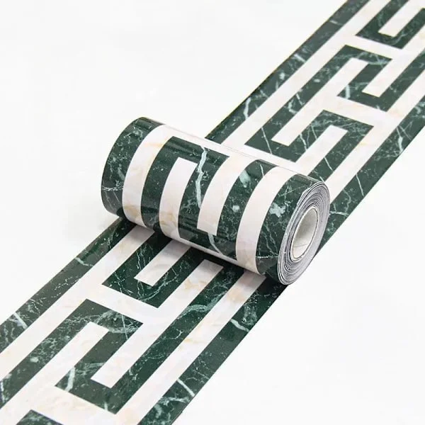 Grønn Tapetbord - 45 Avtakbar Veggdekor Veggbord Selvklebende Vanntett PVC Tapet Baseboard Klistremerke 10cm X 1000cm