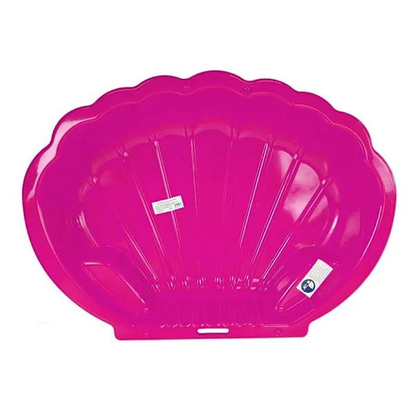 Sandkasse i muslingeskalform rød 110x75x18 cm UV-bestandig plast