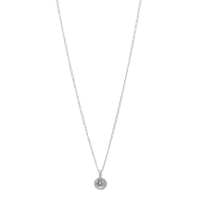 Lily and Rose Laurie necklace - Lavender Halsband Dam Silver ONE-SIZE