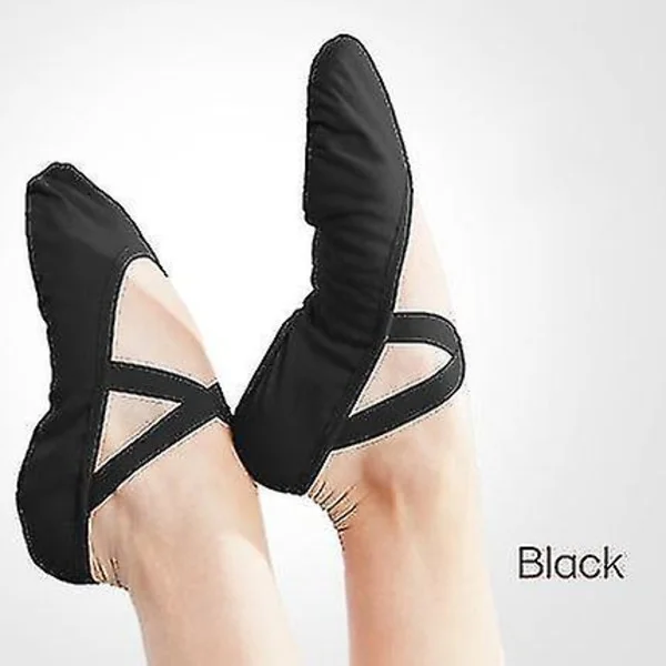 Ballet Sko til Kvinder Dans Voksne Børn Ballet Slippers Blød Sål Professionel Canvas Dans Træningssko til Ballet Sort