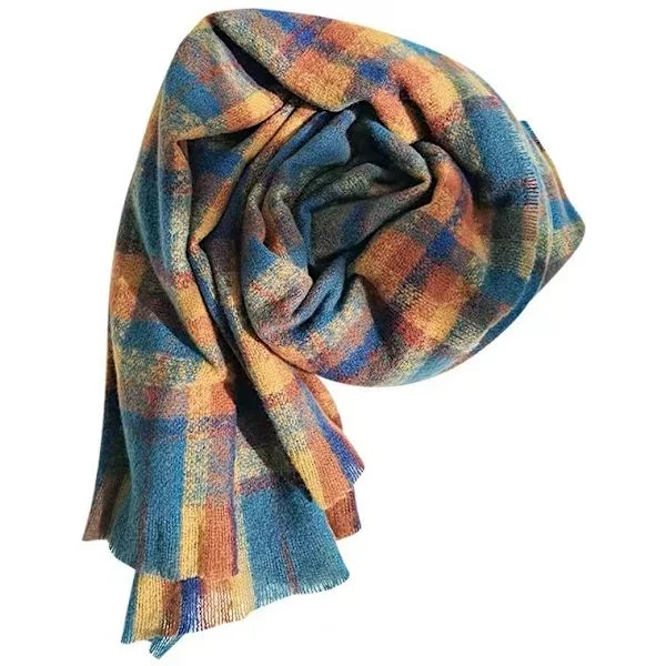Dame Skjerf Stort Langermet Skjerf Dame Trykt Skjerf Skjerf Med Ermer Ull Sjal Sjal Silke Skjerf Retro Strikket Varme Retro Høst Og Vinter