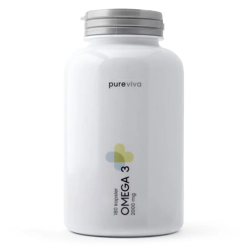Pureviva Pureviva Omega 3 2000 mg 180 kaps., Helse & Madvarer, Kosttilskud, Fiskeolie & Omega 3