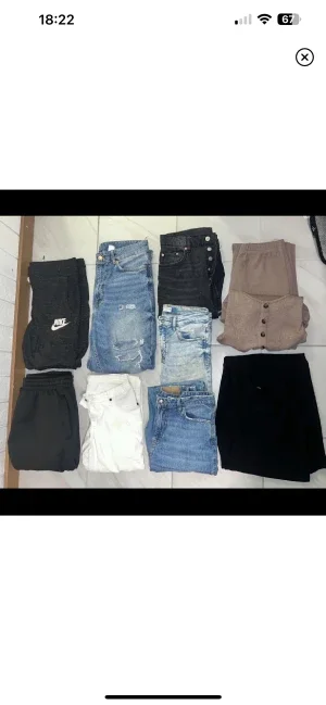 Byxor mjukis sett jeans denim kostym