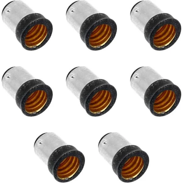 LED-lys adapter - 8 stk lampeholder omformer lyspære sokkel adapter lyspære feste tilbehør (B15 til E14)