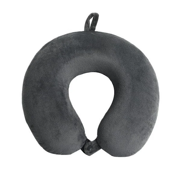 Travel Pillow - Memory Foam Neck Pillow Support Pillow, Luxury Compact & Lightweight Quick Pack for Camping, Sleep Support Pillow (Grey)