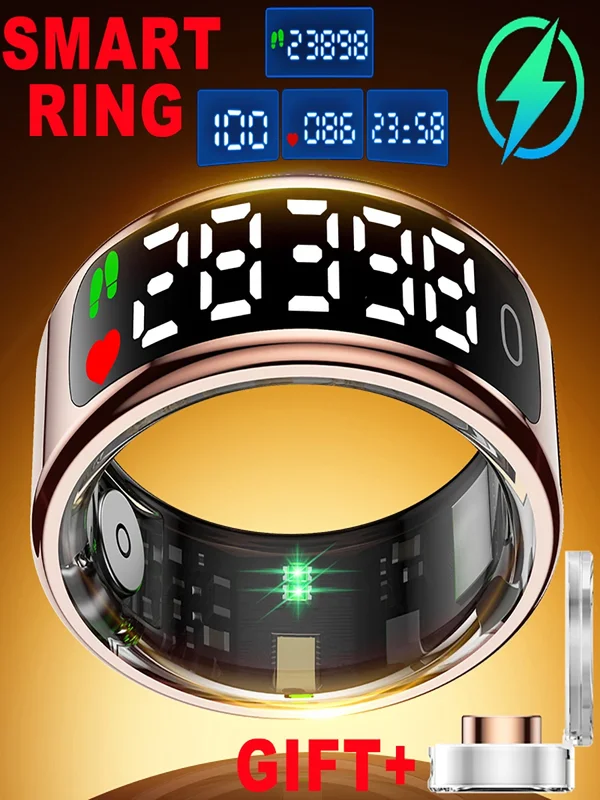 AliExpress - Für Smart Ring HD-Bildschirm Tiktok-Steuerung 5ATM Wasserdicht für Smartring für Galaxy Damen Herren Ring Herzfrequenzmesser