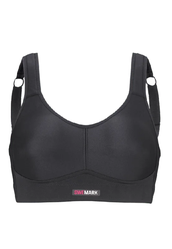 Swegmark Courage Sport-bh Träningskläder Dam Svart 95c