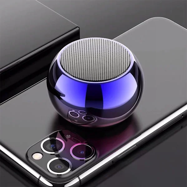 Langaton Bluetooth-kaiutin Monitoiminen metallinen subwoofer Kannettava langaton kaiutin ulkoiluun, matkustamiseen, kotiin, sininen