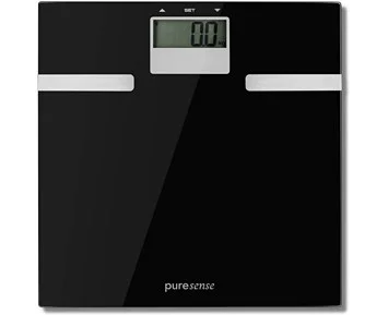 PureSense PSBS300 - Elegant personvåg med säkerhetsglas och hög precision