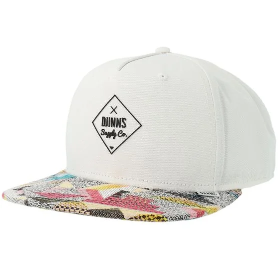 Djinns - 5-Panel Rubber Aztek White Snapback Snapback White Cap - @ Hatstore