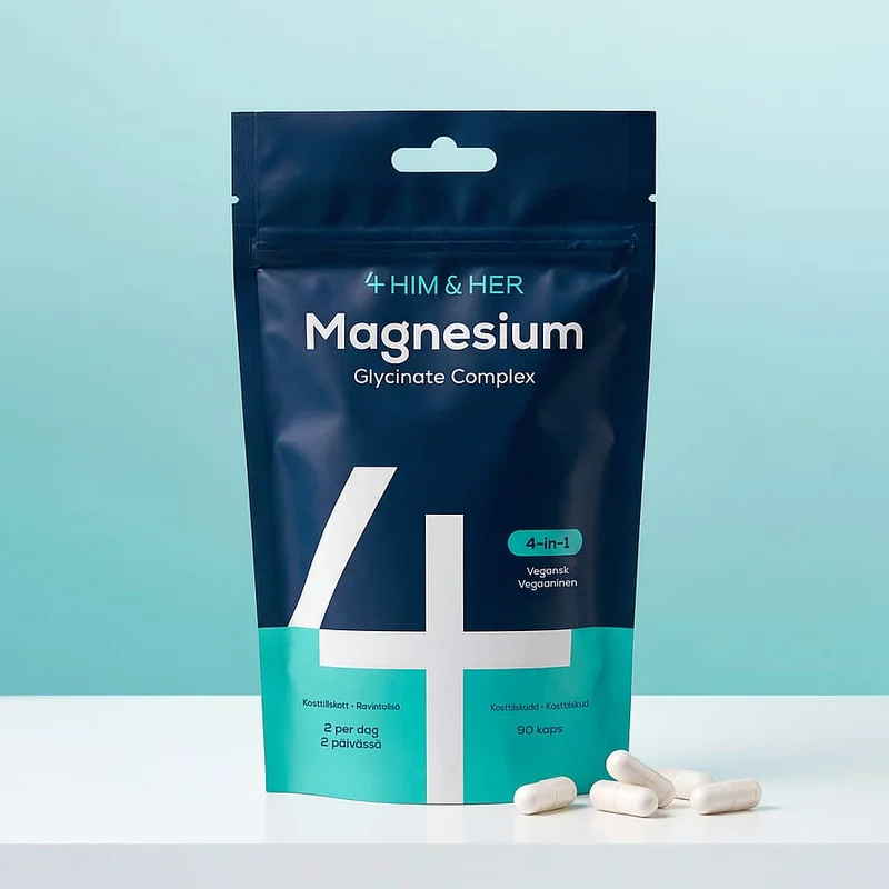 4 HIM & HER Magnesium Glycinate Complex 90 stk., Helse & Madvarer, Kosttilskud, Søvn
