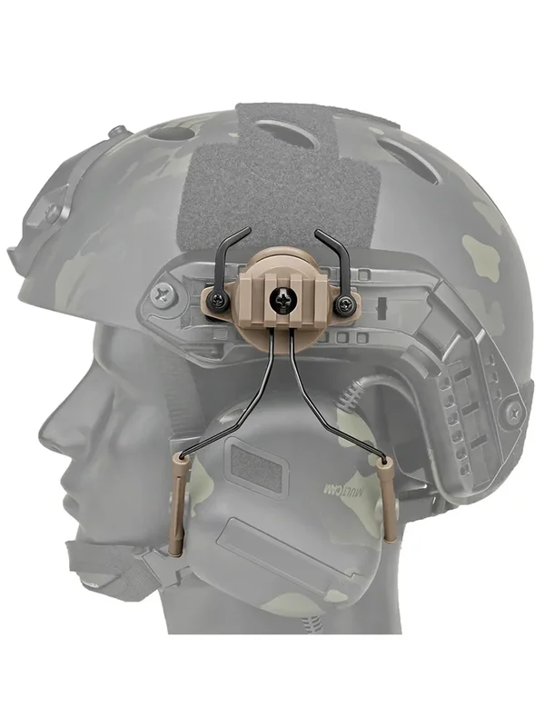 AliExpress - BOOIU Tactical Headset Mount Rail Adapter Headset Halterung 360-Grad-Drehung Schnelle Helm Kopfhörer Halter Jagd Helm Zubehör