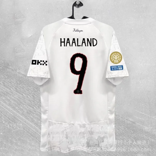 2025-2026 säsongen FIFA Club World Cup-tröja Manchester City FC bortatröja nr 9 Haaland Fan Edition-tröja