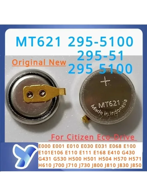 AliExpress - 1 Stück/Los MT621 mit Fuß 295-5100 für Citizen Eco-Drive Uhr Kondensator 295 5100 295-51 295 51 in Beuteln für Citizen H504 E100