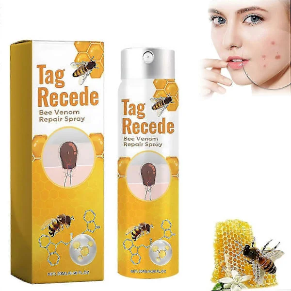 Tag Recede Bee Venom, 2025 Tag Recede Bee Venom Spray, Bee Venom og Tags Spray for kvinner og menn 20ml