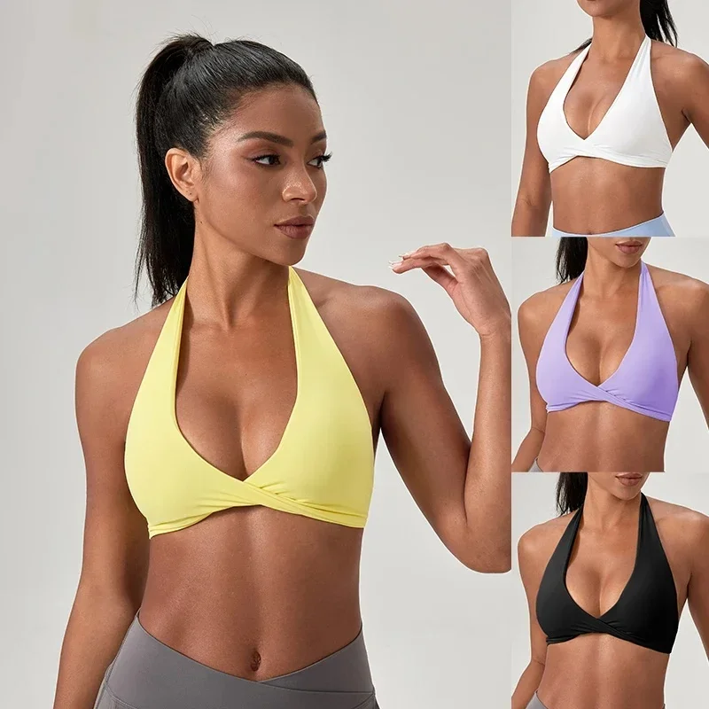 AliExpress - Sport-Yoga-BH für Damen, Neckholder mit stilvollem Rückendesign, sexy Gym-BH für Laufen, Fitness, Sport-BHs