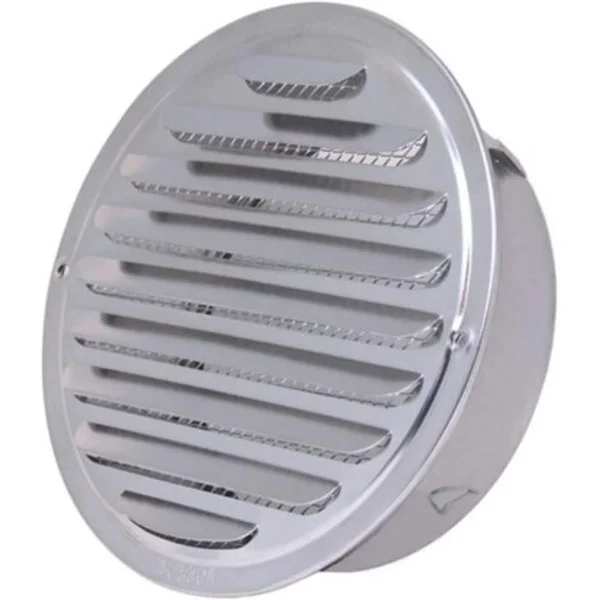 Ventilationskåpa i rostfritt stål, förtjockad väggmonterad köksfläkt, badrums- och köksventiler, fläkt och luftventiler (100 mm)
