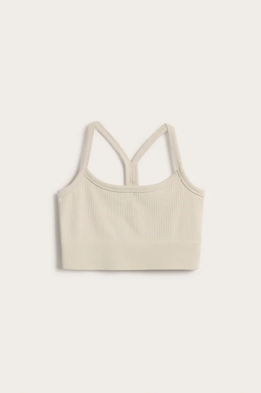 Kappahl | Saumattomat urheilurintaliivit Vaaleanbeige L | Naiset